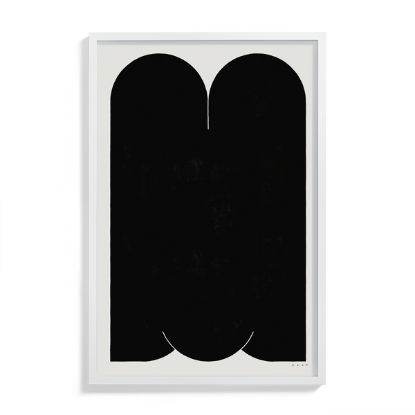 Suhm art print alphabet M black minimalist