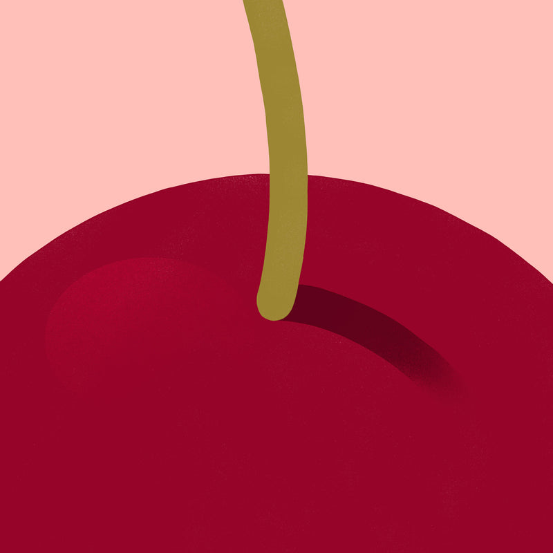Suhm art print food fruit cherry minimalist illustration