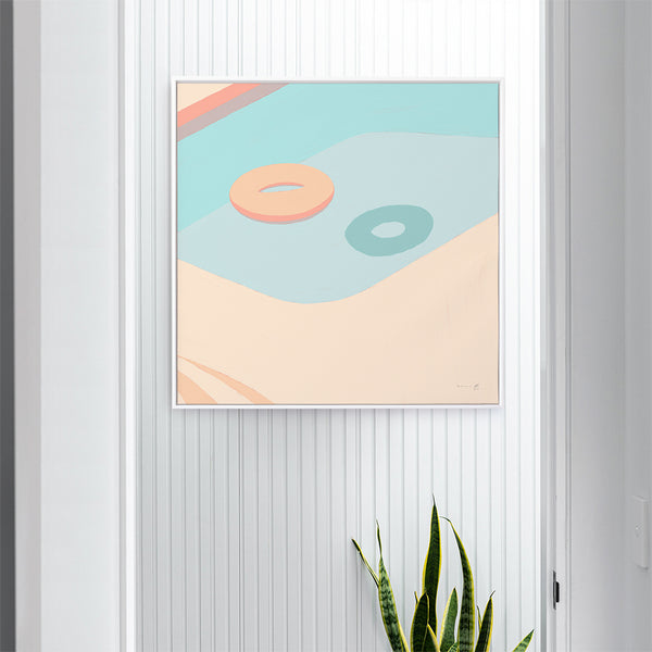 Matthew Strempel Australian Artist framed wall art print pool architecture decor poster brolly Pastel wall art