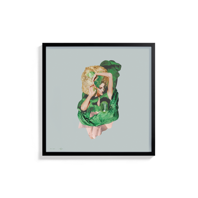 Suhm framed art print figurative the Muses Aoide Caitlin Ziegler handcrafted collage reproduction abstract Australian Art wall art