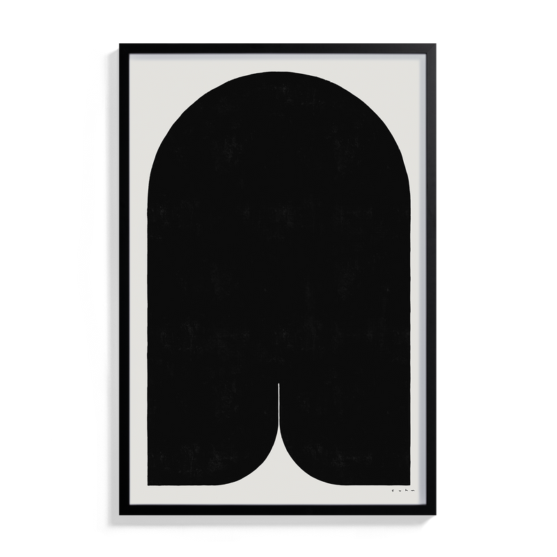 Suhm art print alphabet A black minimalist 