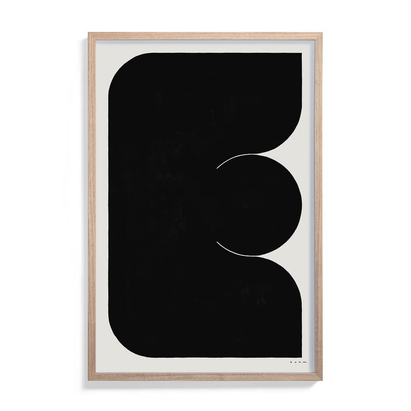 Suhm art print alphabet E black minimalist 