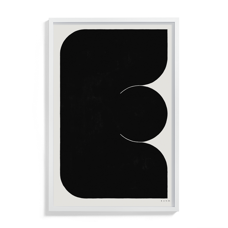 Suhm art print alphabet E black minimalist 