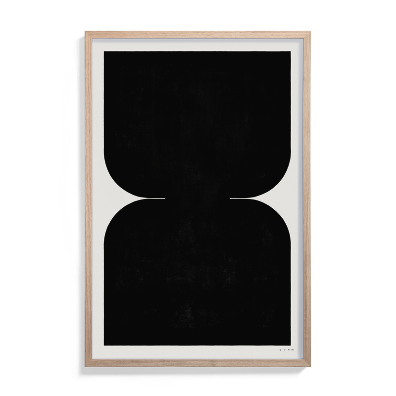 Suhm art print alphabet I black minimalist