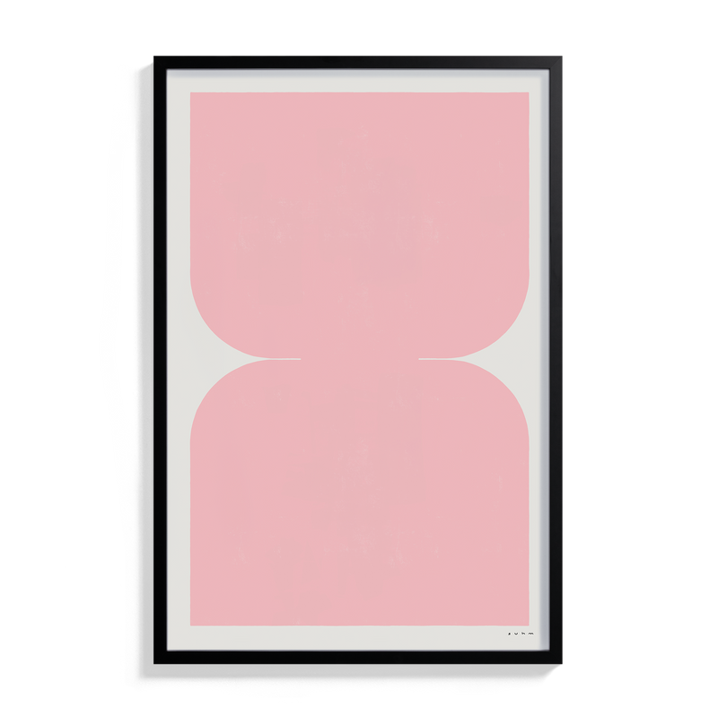 Suhm art print alphabet I pink minimalist