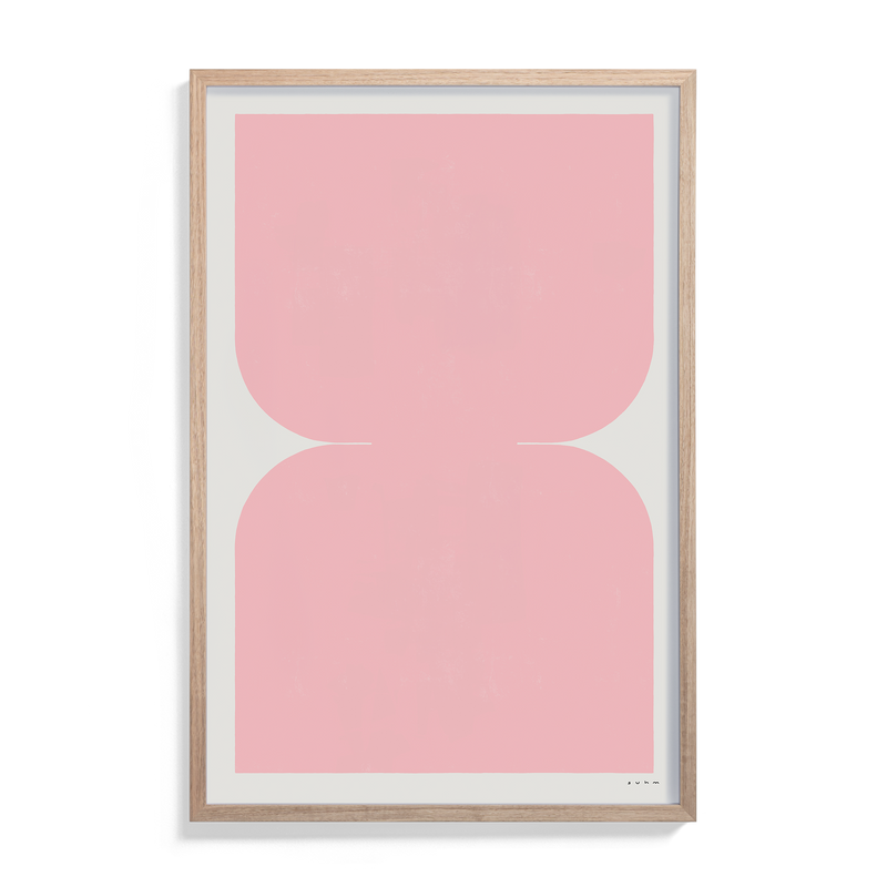 Suhm art print alphabet I pink minimalist