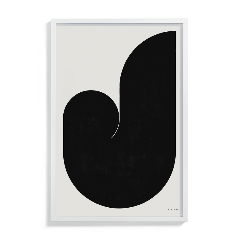 Suhm art print alphabet J black minimalist