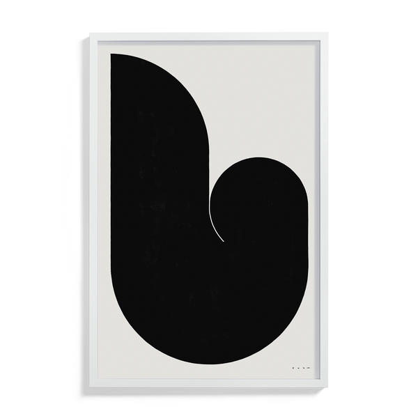 Suhm art print alphabet L black minimalist