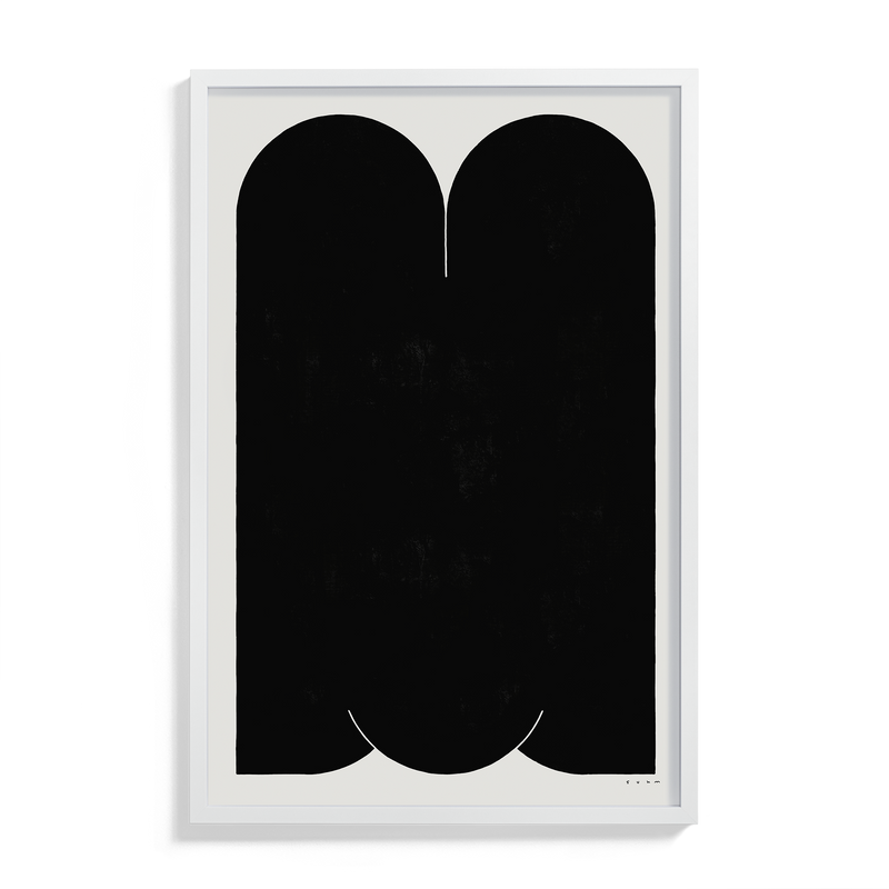 Suhm art print alphabet M black minimalist