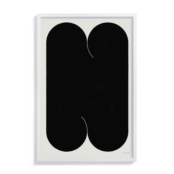 Suhm art print alphabet N black minimalist