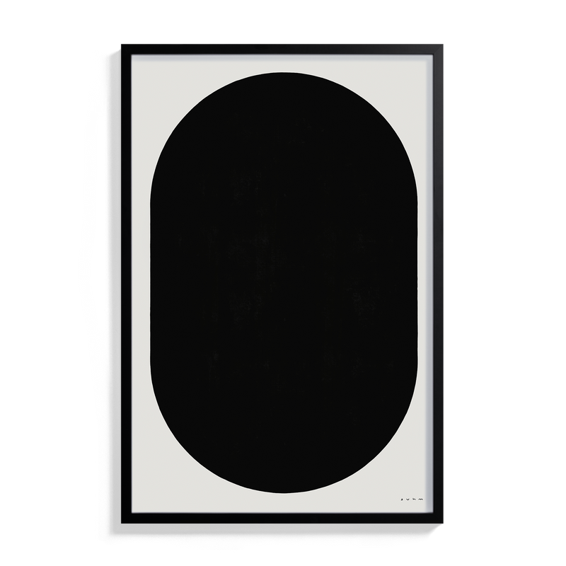 Suhm art print alphabet O black minimalist
