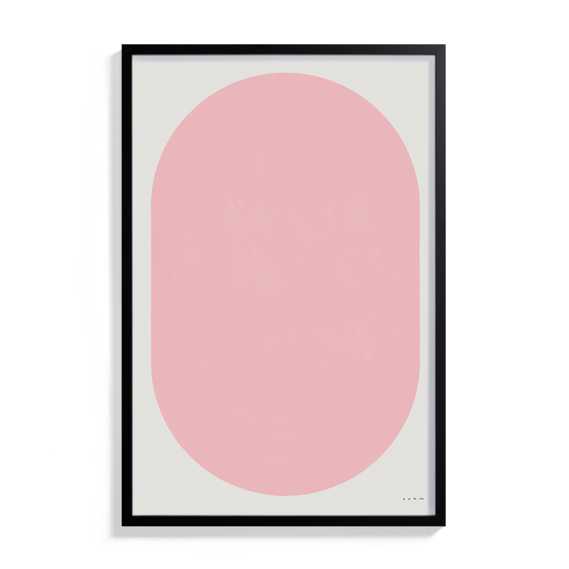 Suhm art print alphabet O pink minimalist
