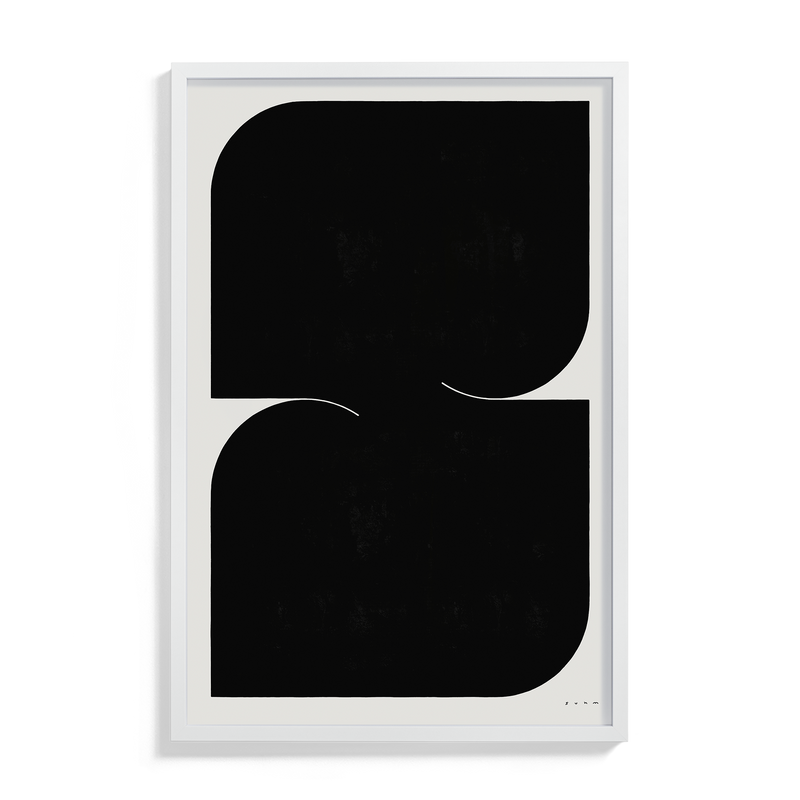 Suhm art print alphabet S black minimalist