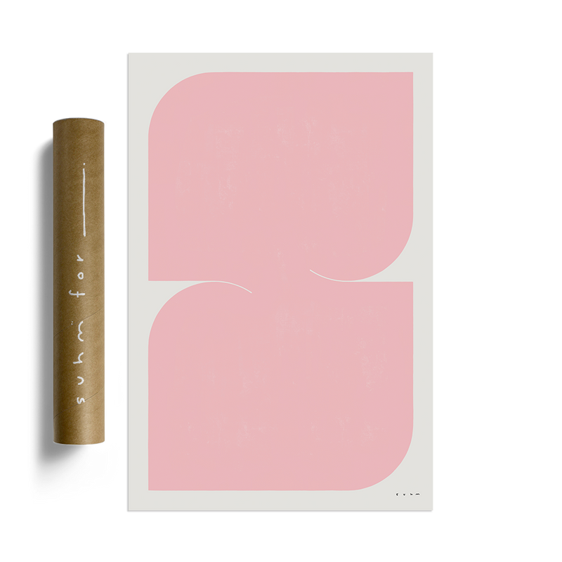 Suhm art print alphabet S pink minimalist