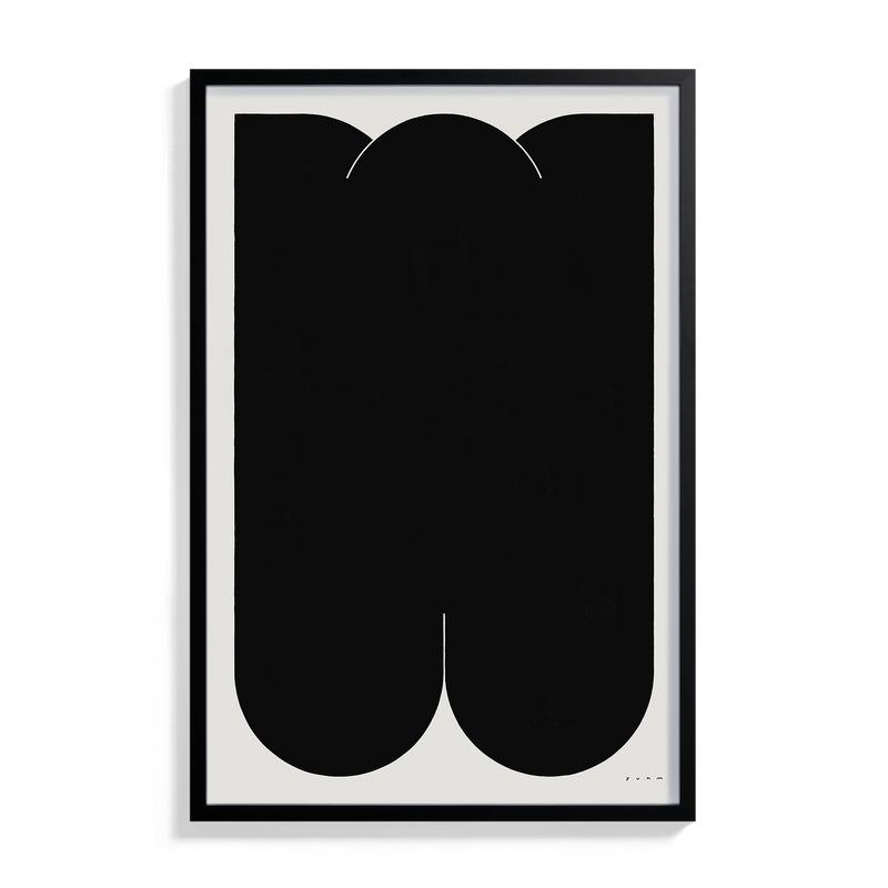 Suhm art print alphabet W black minimalist