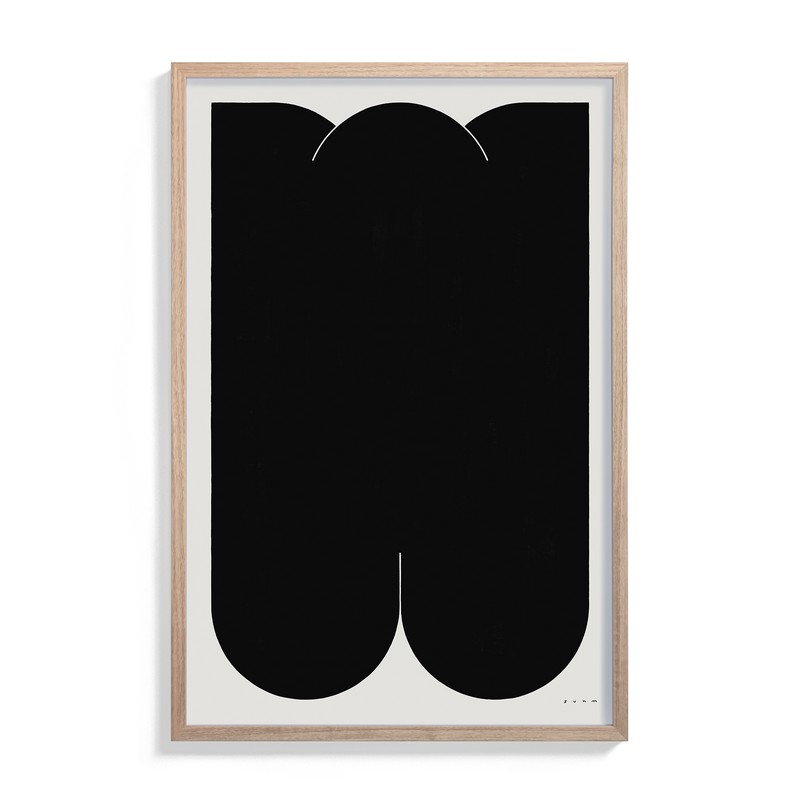 Suhm art print alphabet W black minimalist