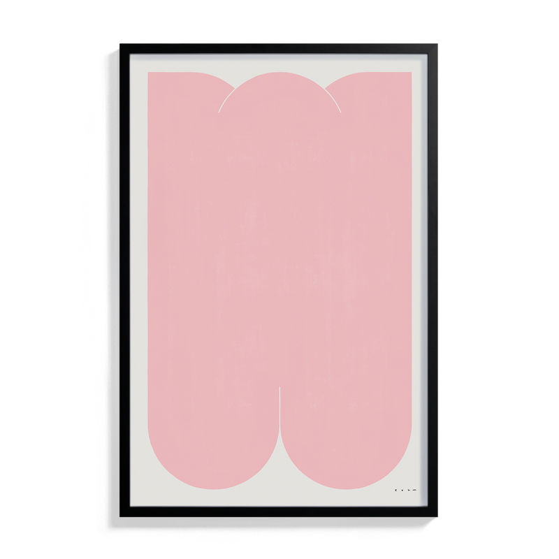 Suhm art print alphabet W pink minimalist