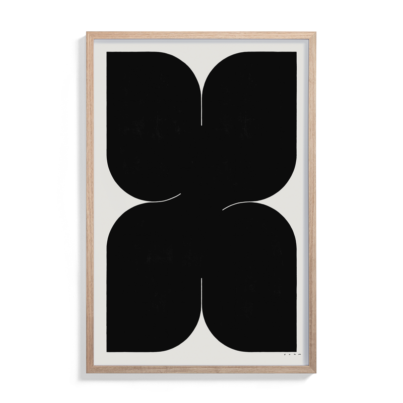 Suhm art print alphabet X black minimalist