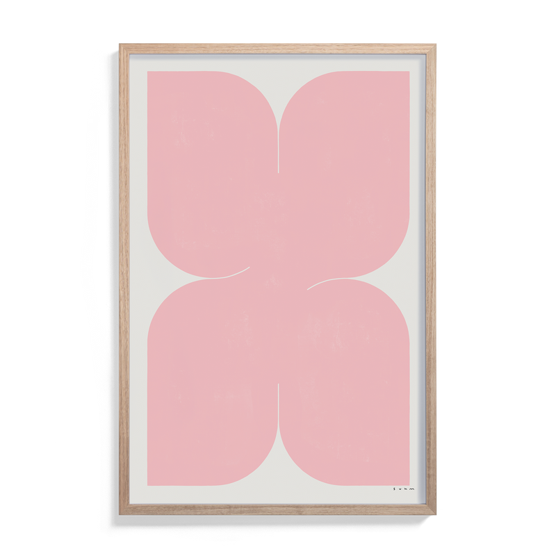 Suhm art print alphabet X pink minimalist