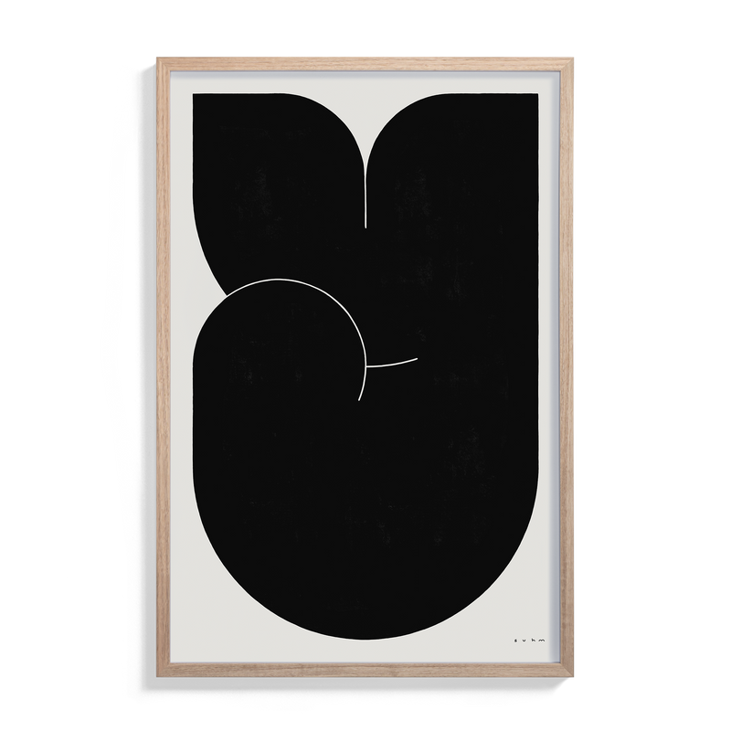 Suhm art print alphabet Y black minimalist