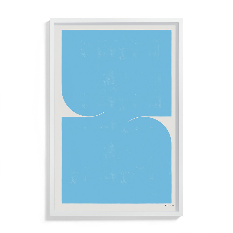 Suhm art print alphabet Z blue minimalist