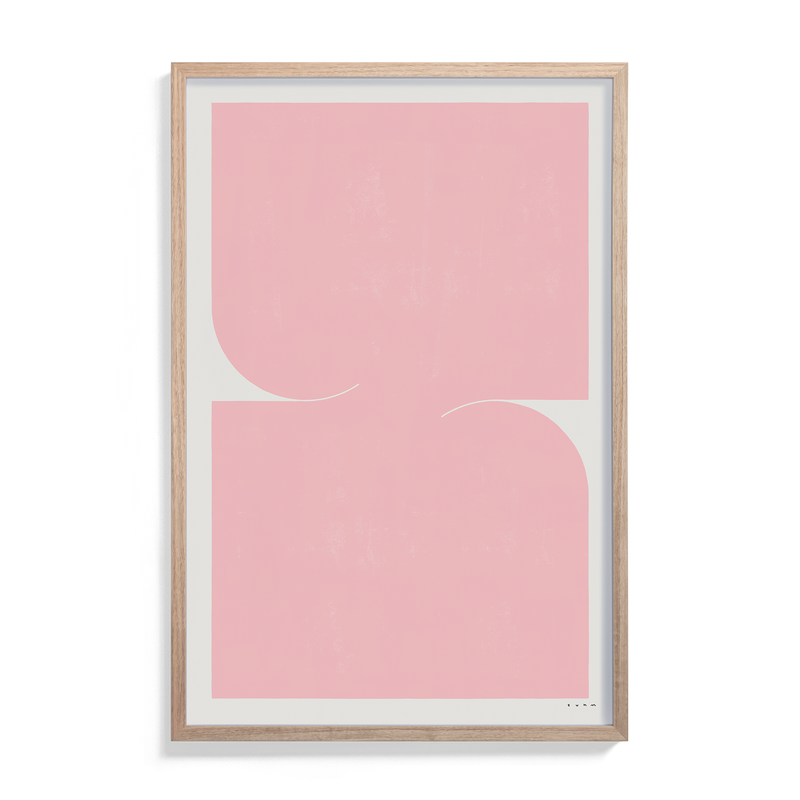 Suhm art print alphabet Z pink minimalist