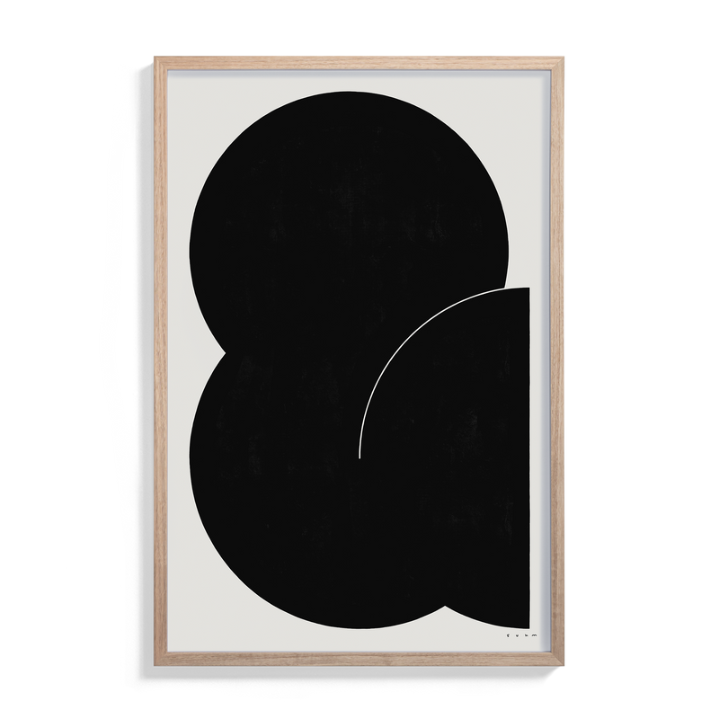 Suhm art print alphabet & ampersand black minimalist 