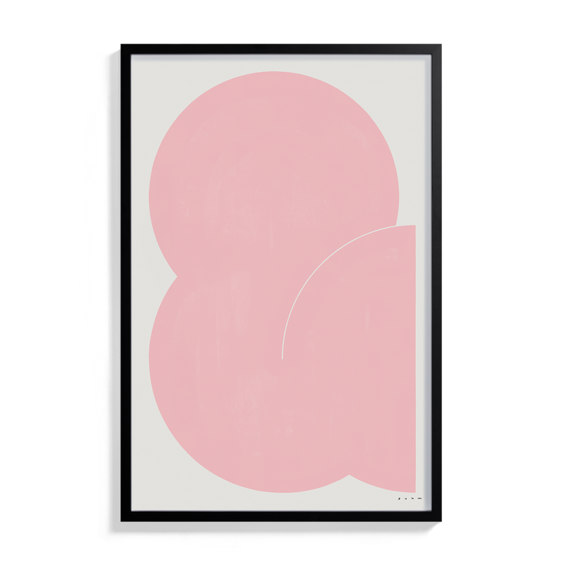 Suhm art print alphabet & ampersand pink minimalist 
