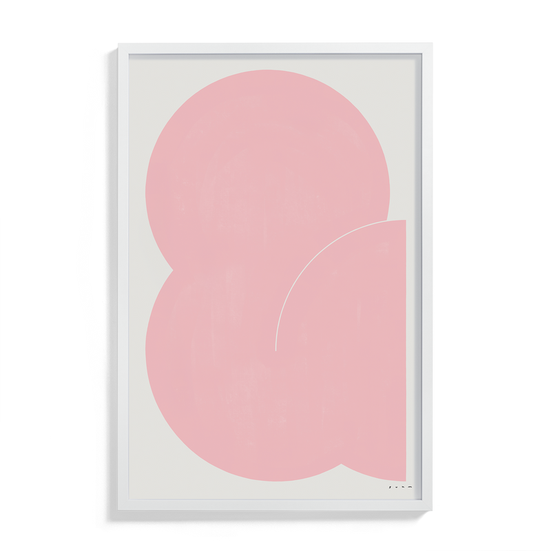 Suhm art print alphabet & ampersand pink minimalist 