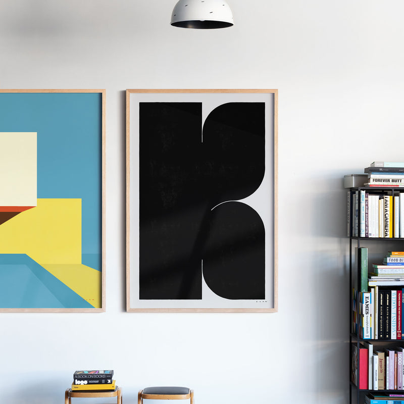 Suhm art print alphabet K black minimalist 