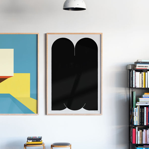Suhm art print alphabet M black minimalist 