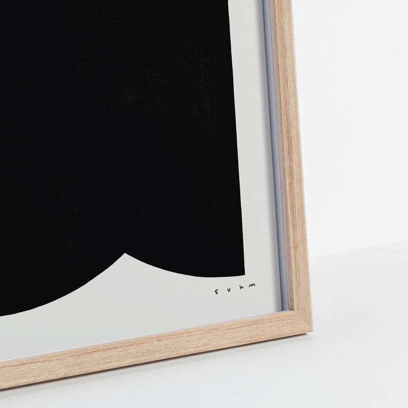 Suhm art print alphabet & ampersand black minimalist 