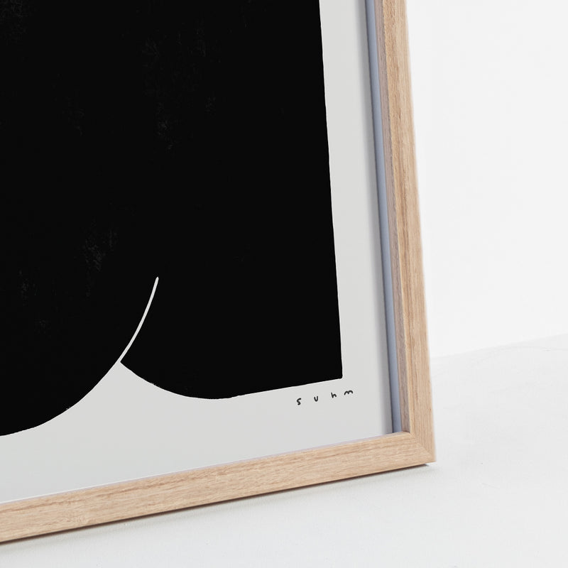 Suhm art print alphabet M black minimalist 