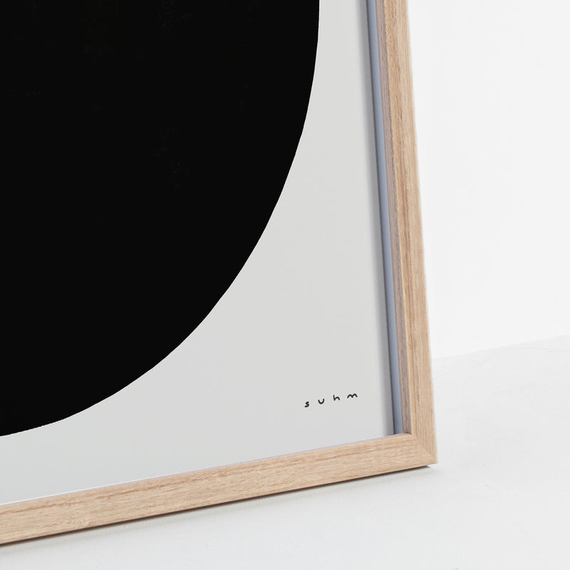 Suhm art print alphabet black minimalist