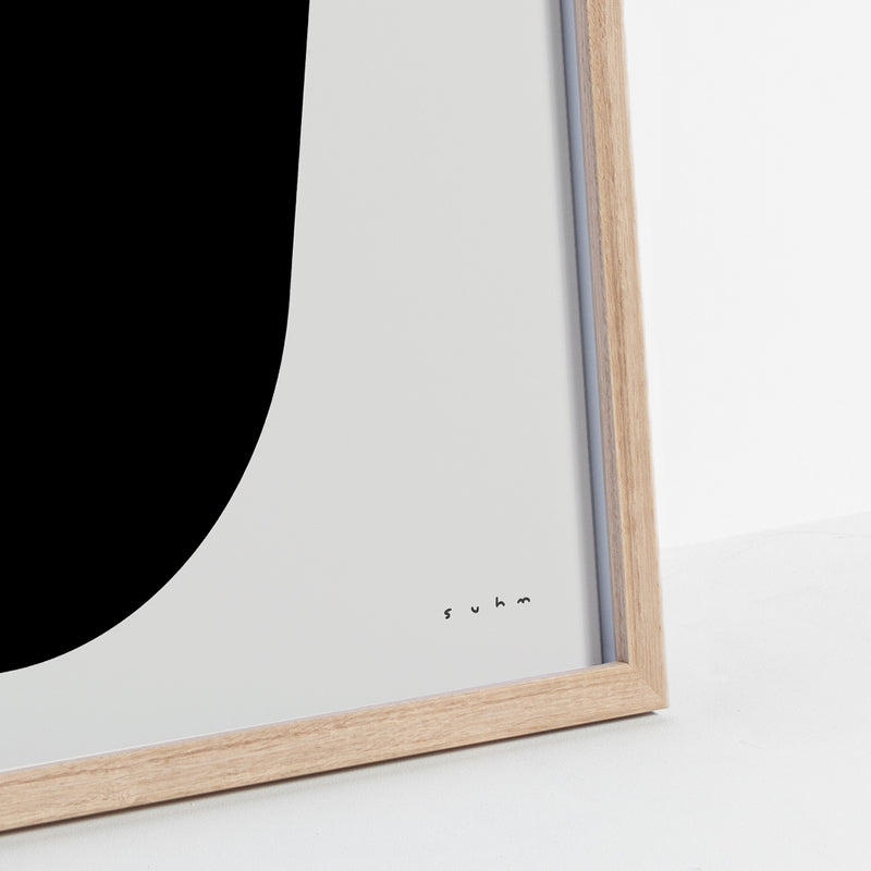 Suhm art print alphabet V black minimalist