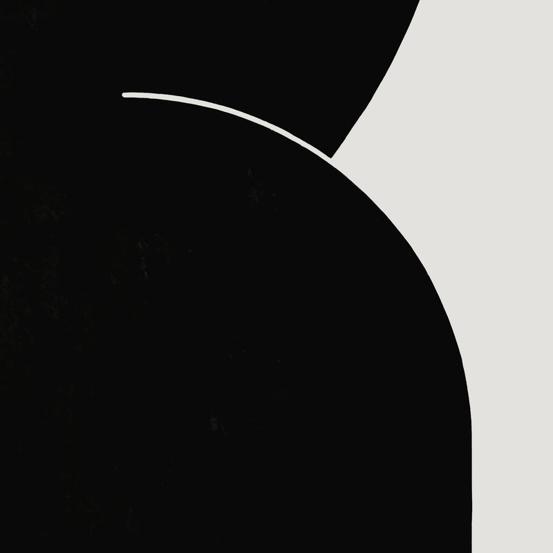 Suhm art print alphabet R black minimalist