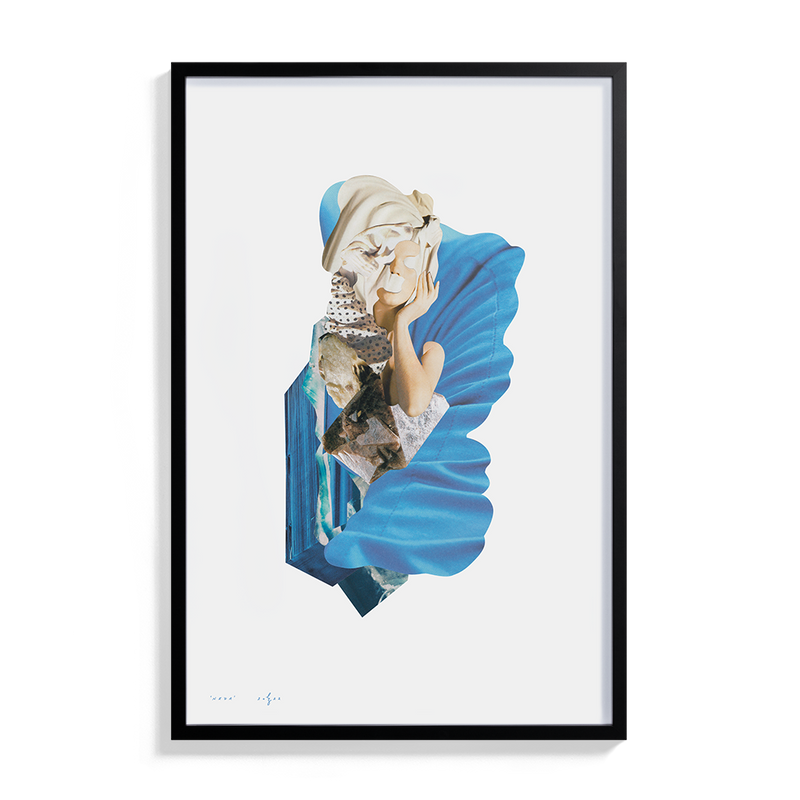 Suhm framed art print figurative the Naiads Neda Caitlin Ziegler handcrafted collage reproduction abstract 
