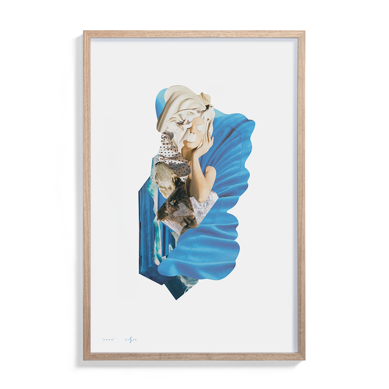 Suhm framed art print figurative the Naiads Neda Caitlin Ziegler handcrafted collage reproduction abstract 